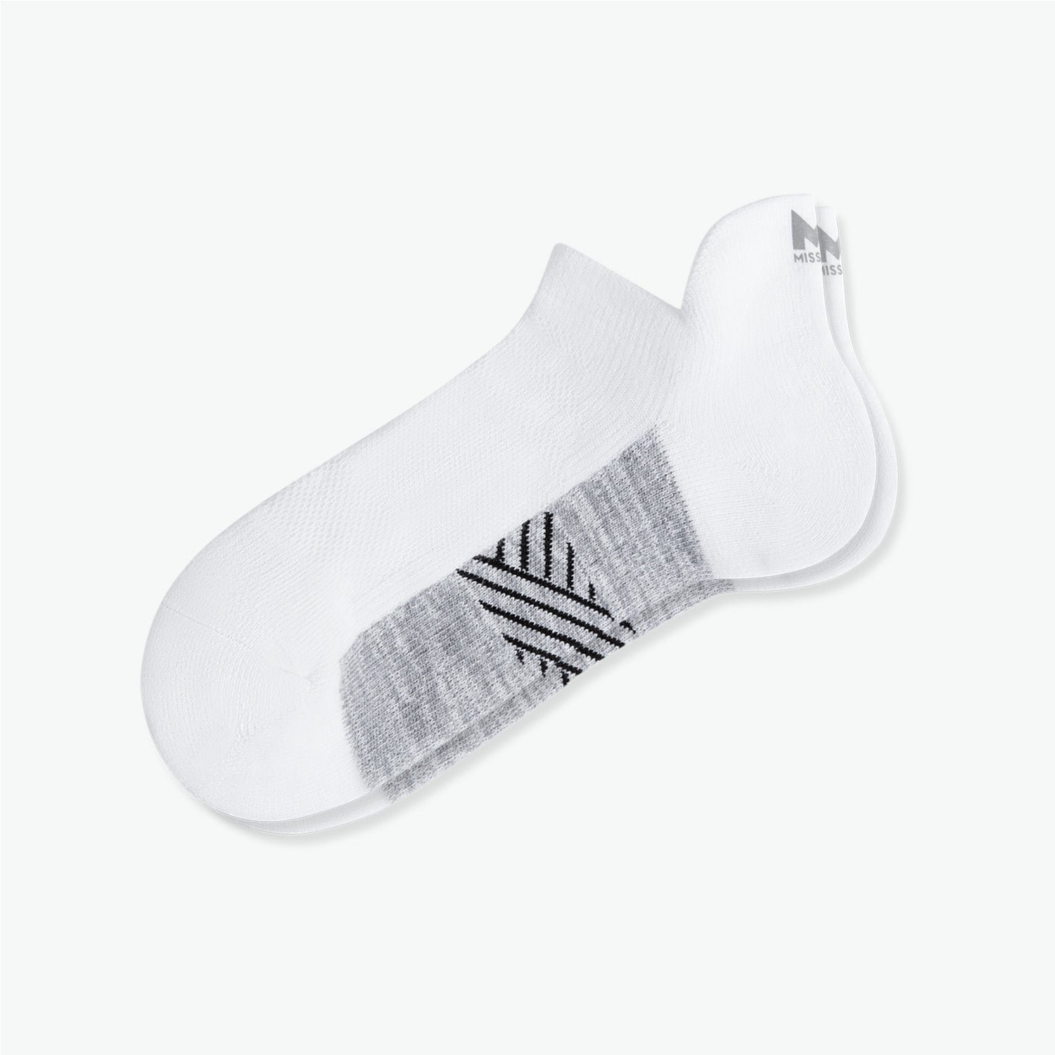 Pinnacle Dry Comfort Heel-Tab Socks Socks MISSION M  (US 6-8) White 