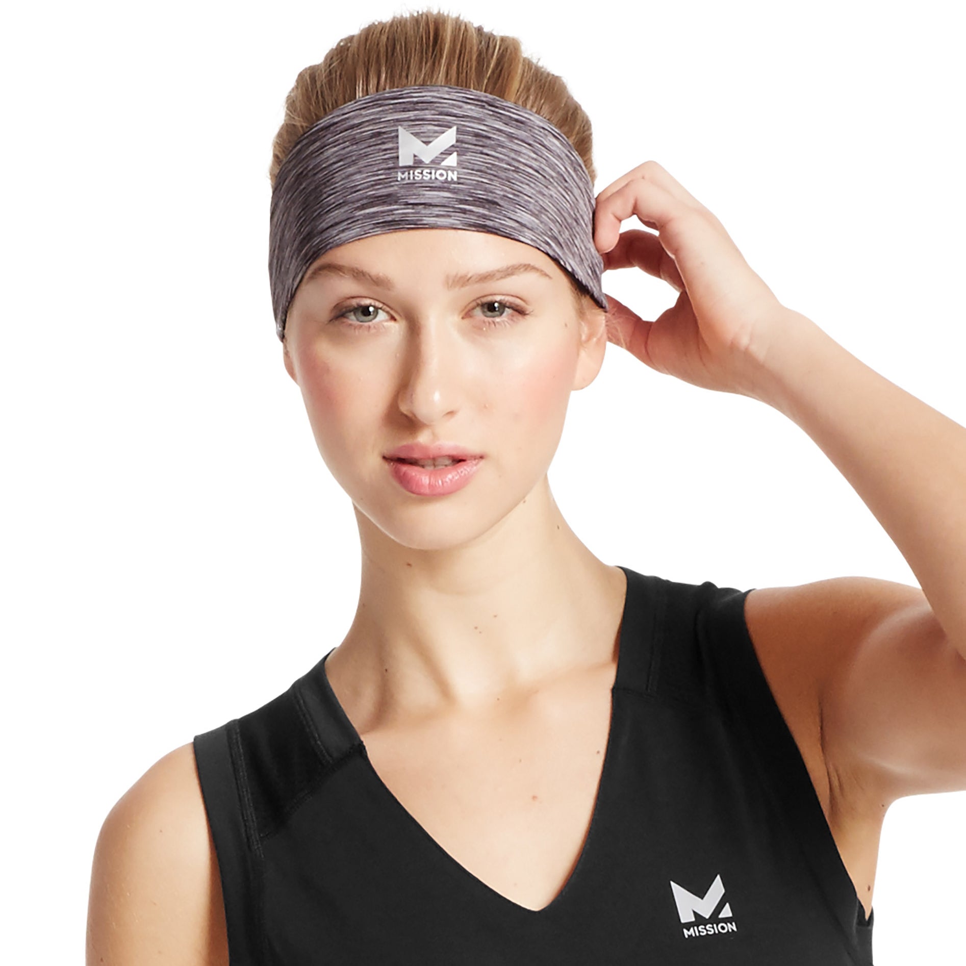 Cooling Headband | Charcoal Space Dye Cooling Headband Mission   