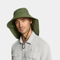 Cooling Sun Defender Hat Wide Brim Hats MISSION Bronze Green One Size