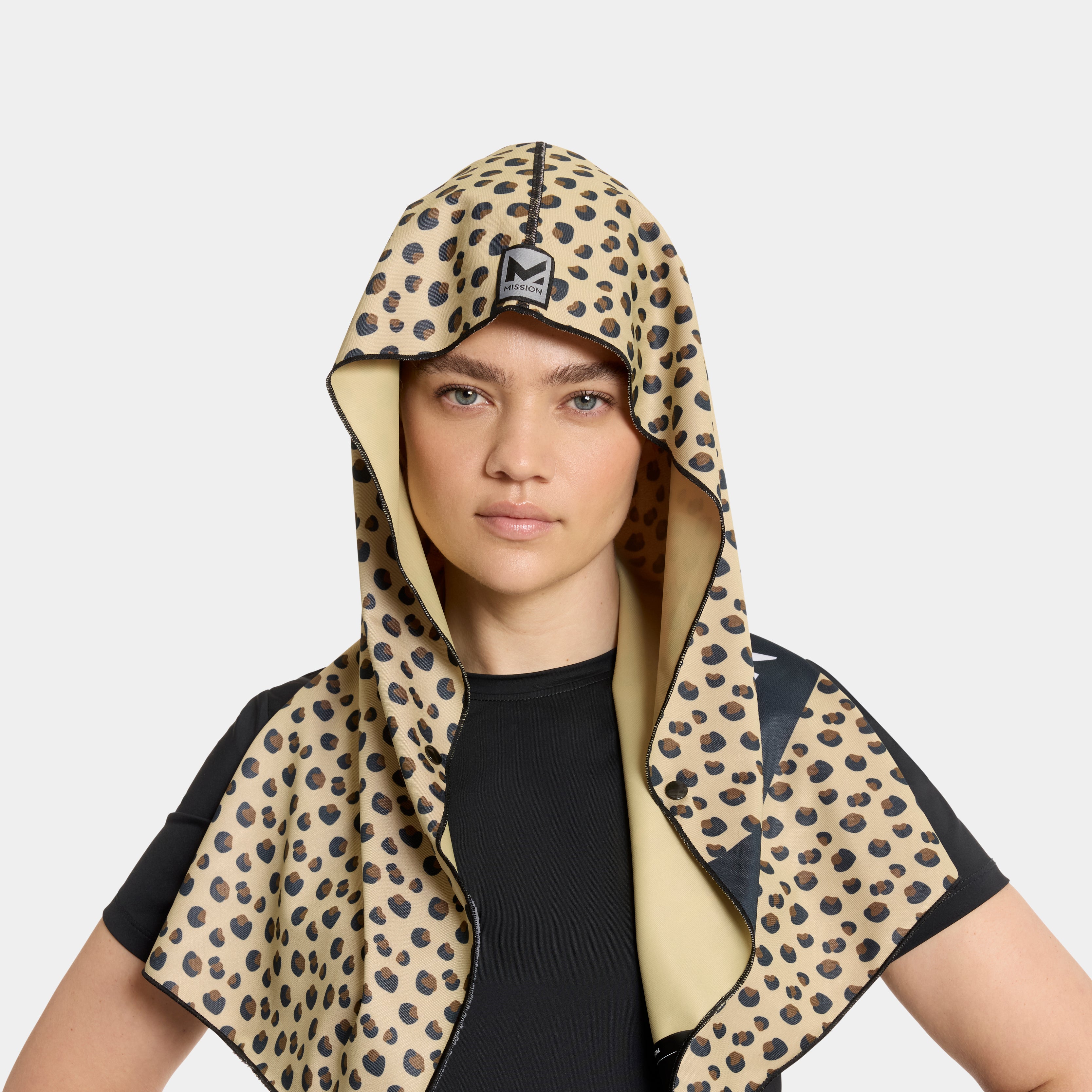 Max Plus Cooling Hoodie Towel Hoodie Towel MISSION Leopard One Size