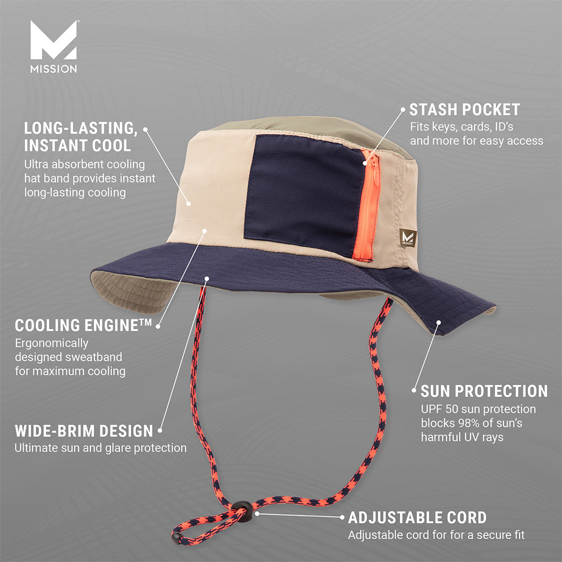 Mission Cooling Bell Bucket Hat