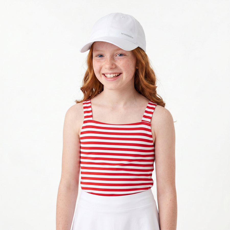 Kids Cooling Performance Hat Caps MISSION White One Size