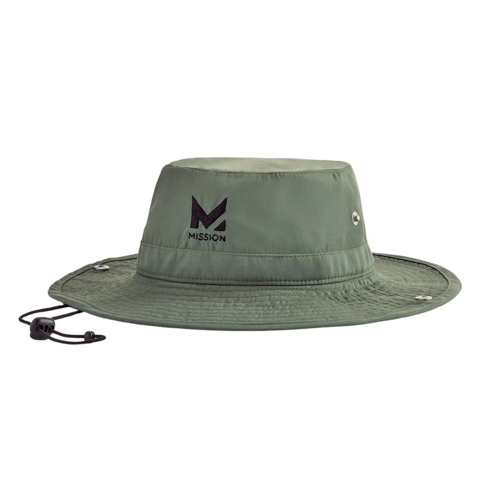 Cooling Bucket Hat Wide Brim Hats MISSION Bronze Green S/M