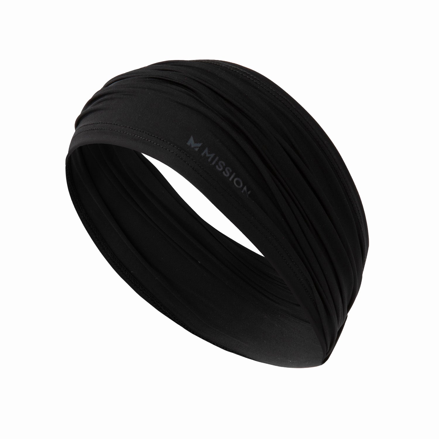 Cooling Gathered Headband Headbands MISSION Midnight One Size