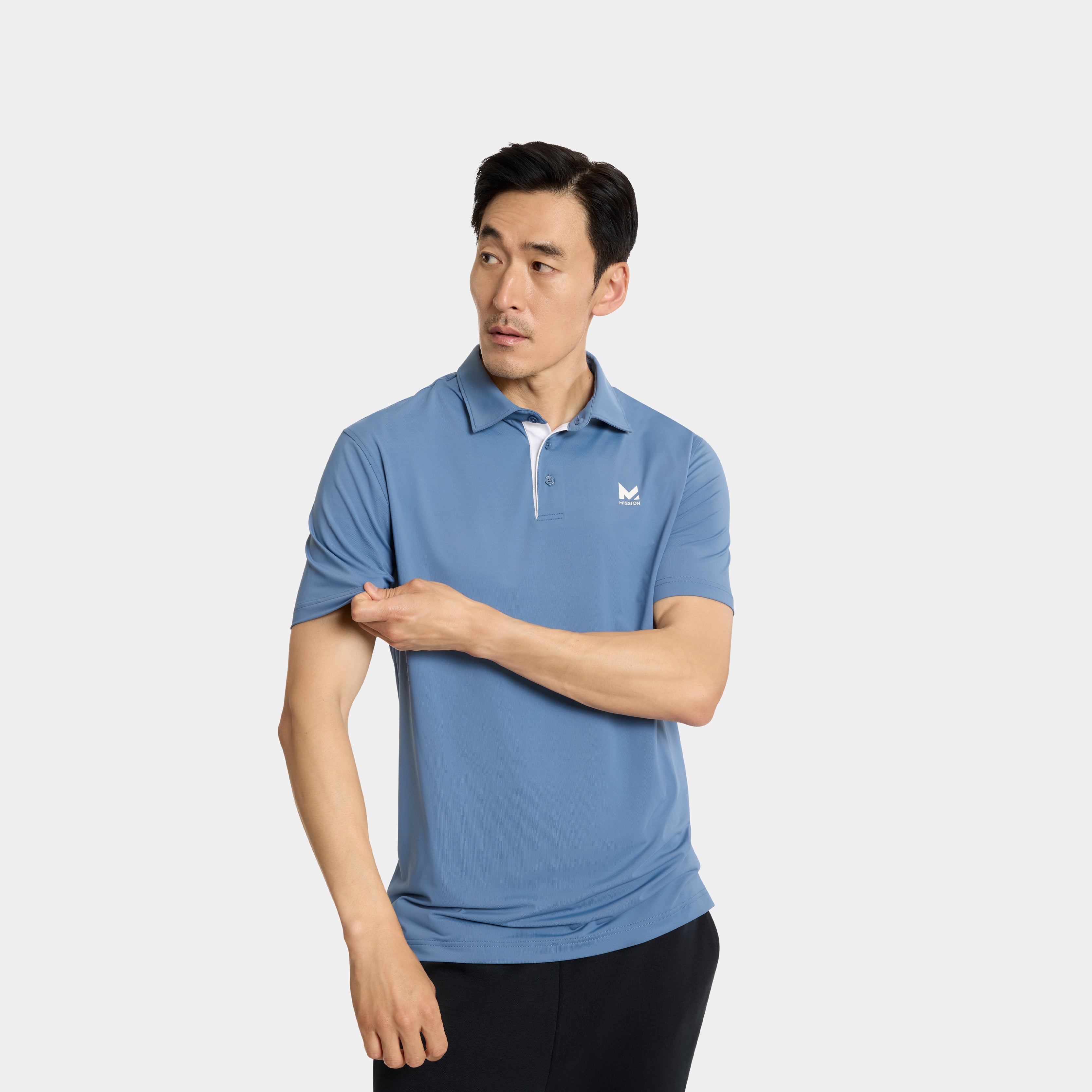 Men’s Cool Touch Polo Shirts MISSION Bering Sea M