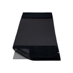 Black Mission cooling yoga mat on a white background