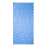 Blue Max Plus Beach Towel with white star pattern and 'Mission' logo on a white background