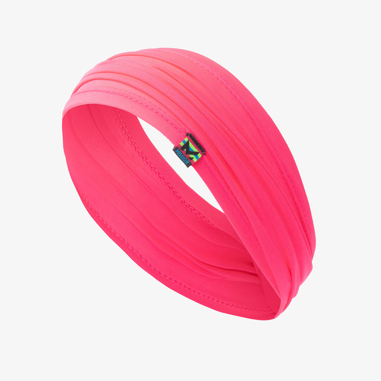Cooling Tapered Headband Headbands MISSION One Size Knockout Pink 