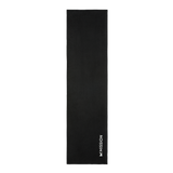 A long, narrow black rectangular mat or towel with the word 'MISSION' printed vertically in white near the lower right edge, shown on a plain white background.