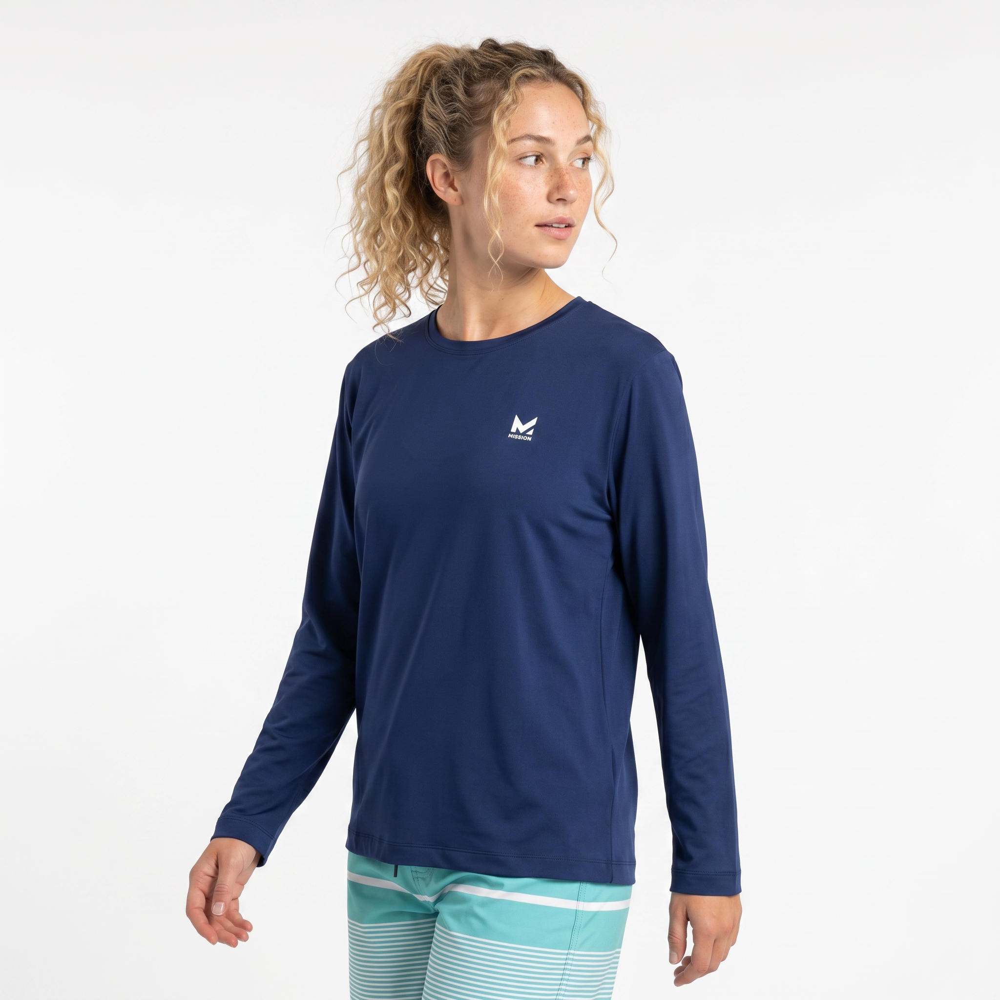 Cooling UPF Sun Shirt Shirts MISSION Navy S/M