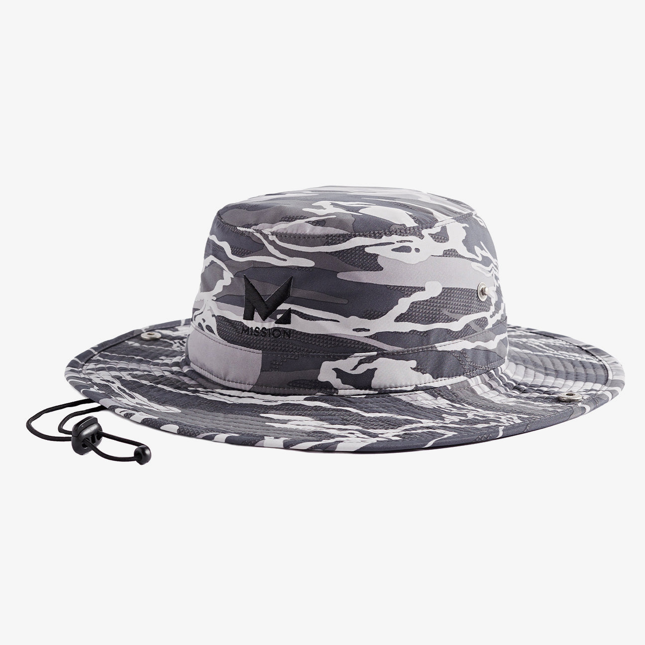 Cooling Bucket Hat Wide Brim Hats MISSION One Size Matrix Camo Silver 