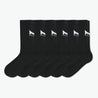 Daily Cushion Crew Sock 6-Pack Socks MISSION M  (US 6-8) Black 