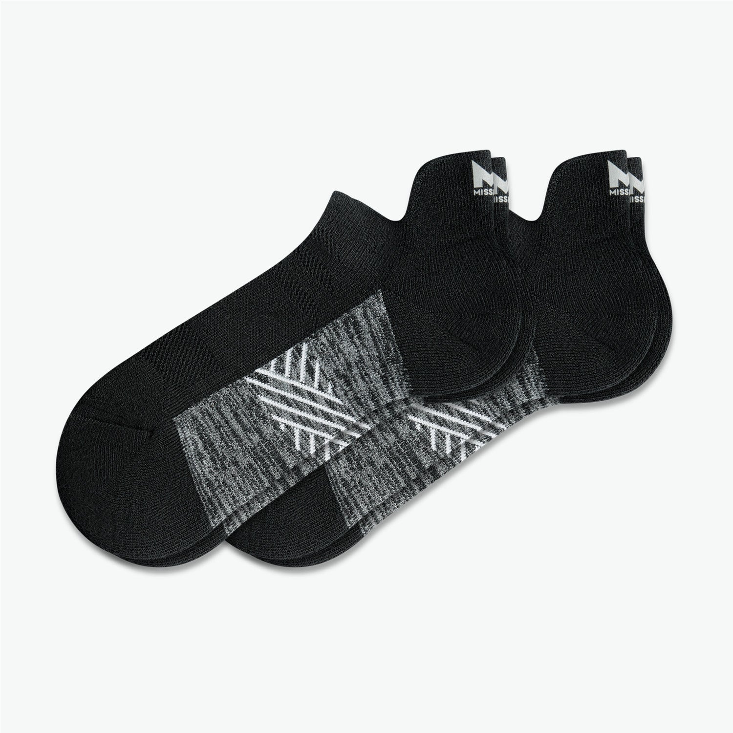 Daily Cushion Heel-Tab Sock 2-Pack Socks MISSION M  (US 6-8) Black 