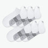 Daily Cushion Heel-Tab Sock 6-Pack Socks MISSION M  (US 6-8) White 