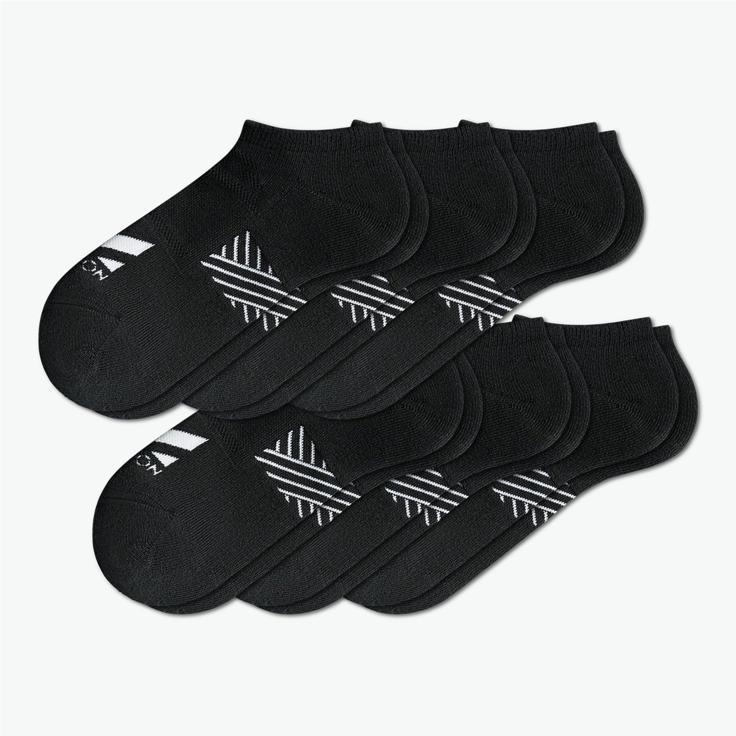 Daily Cushion Low Cut Sock 6-Pack Socks MISSION M  (US 6-8) Black 