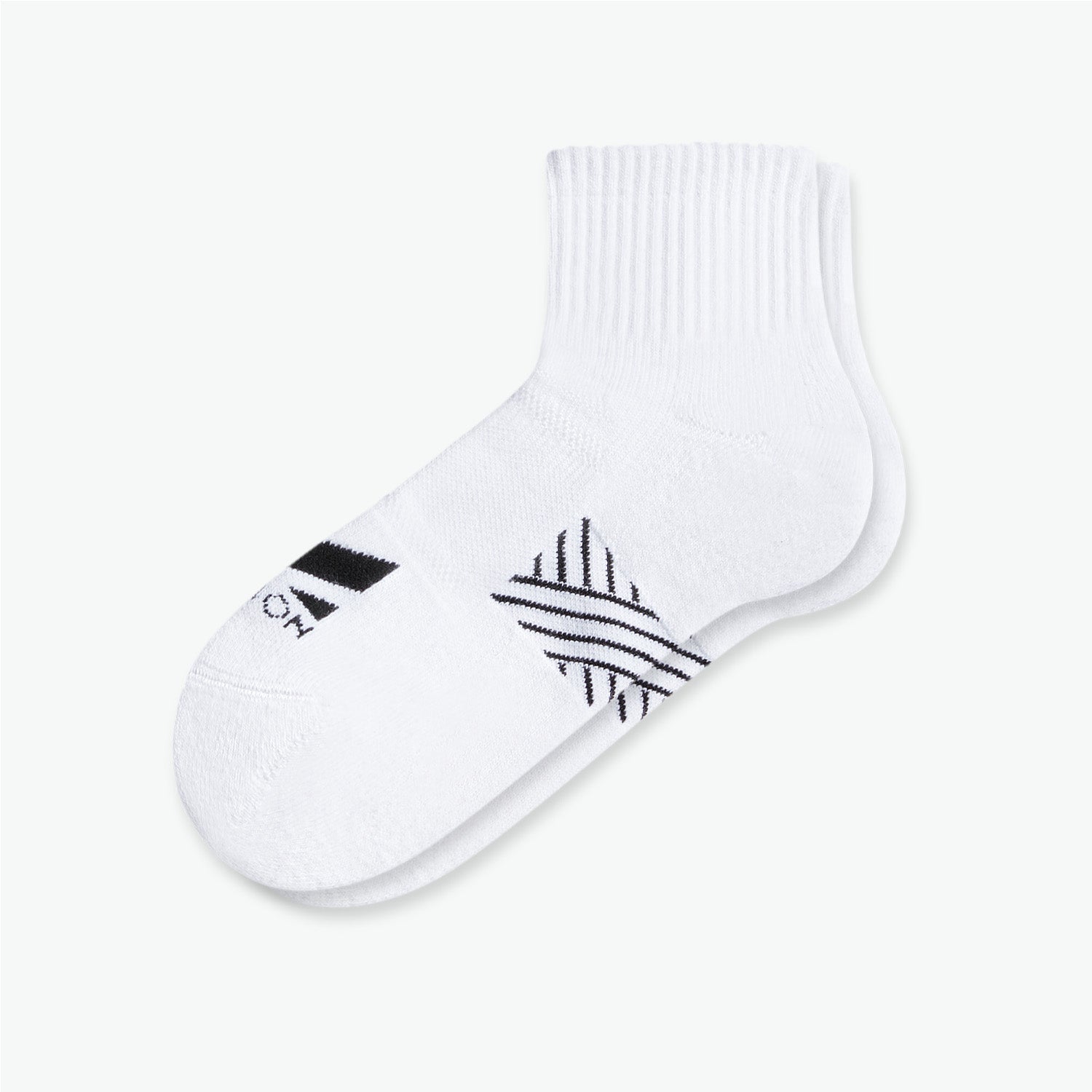 Daily Cushion Quarter Socks Socks MISSION M  (US 6-8) White 