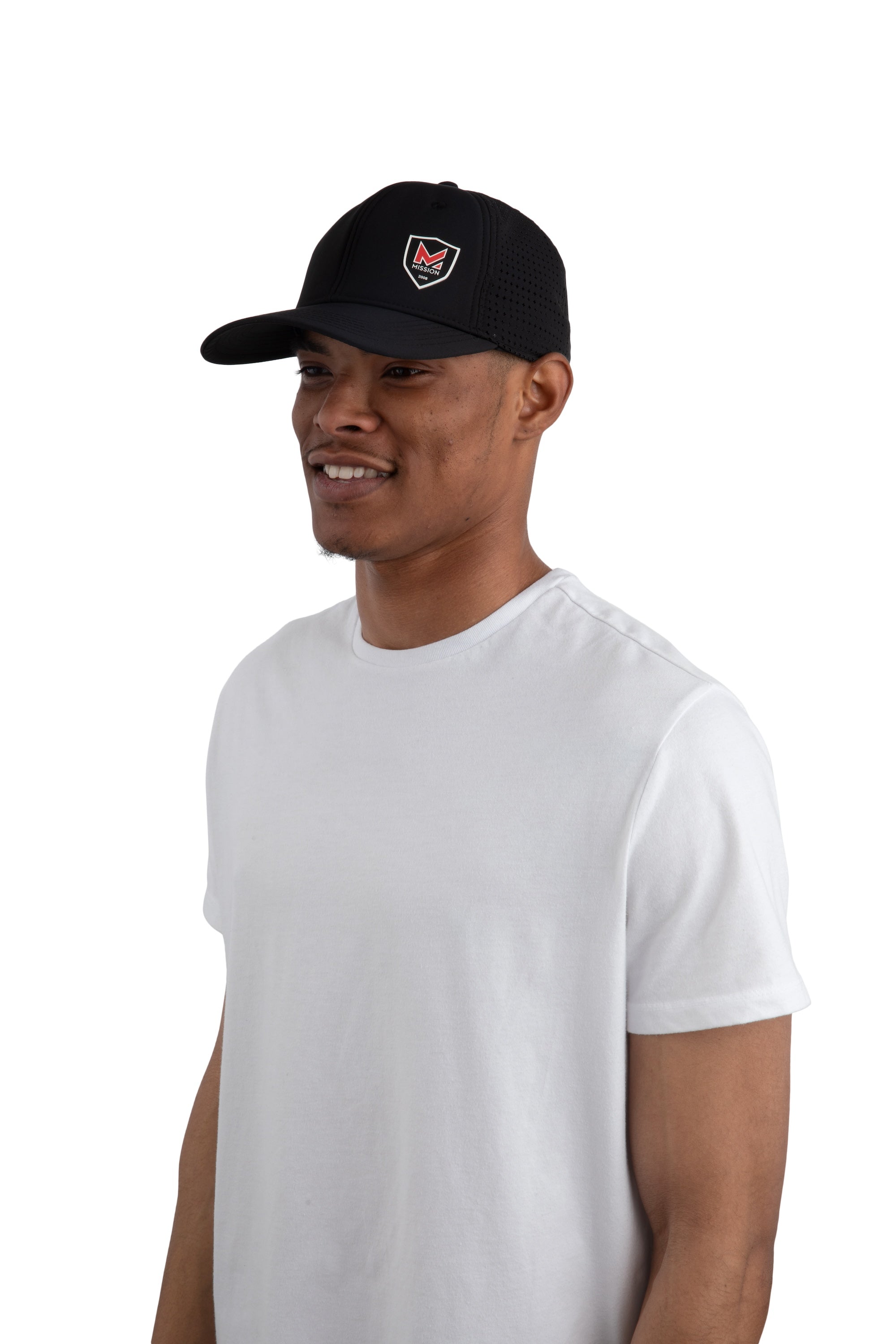MISSION Flex Cooling Varsity Hat Caps MISSION Black S/M