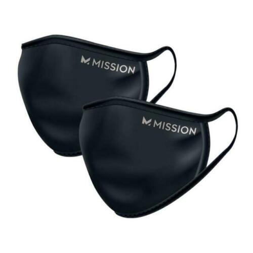 Traditional Cooling Face Mask Black (2-Pack) Face Masks MISSION One Size Black 
