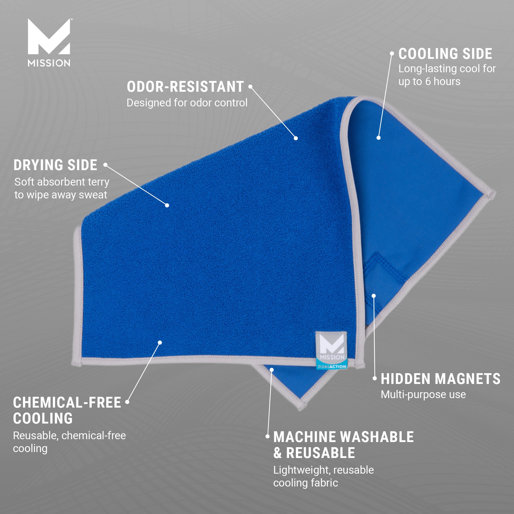 Magnetic Cooling Towel Towels MISSION   