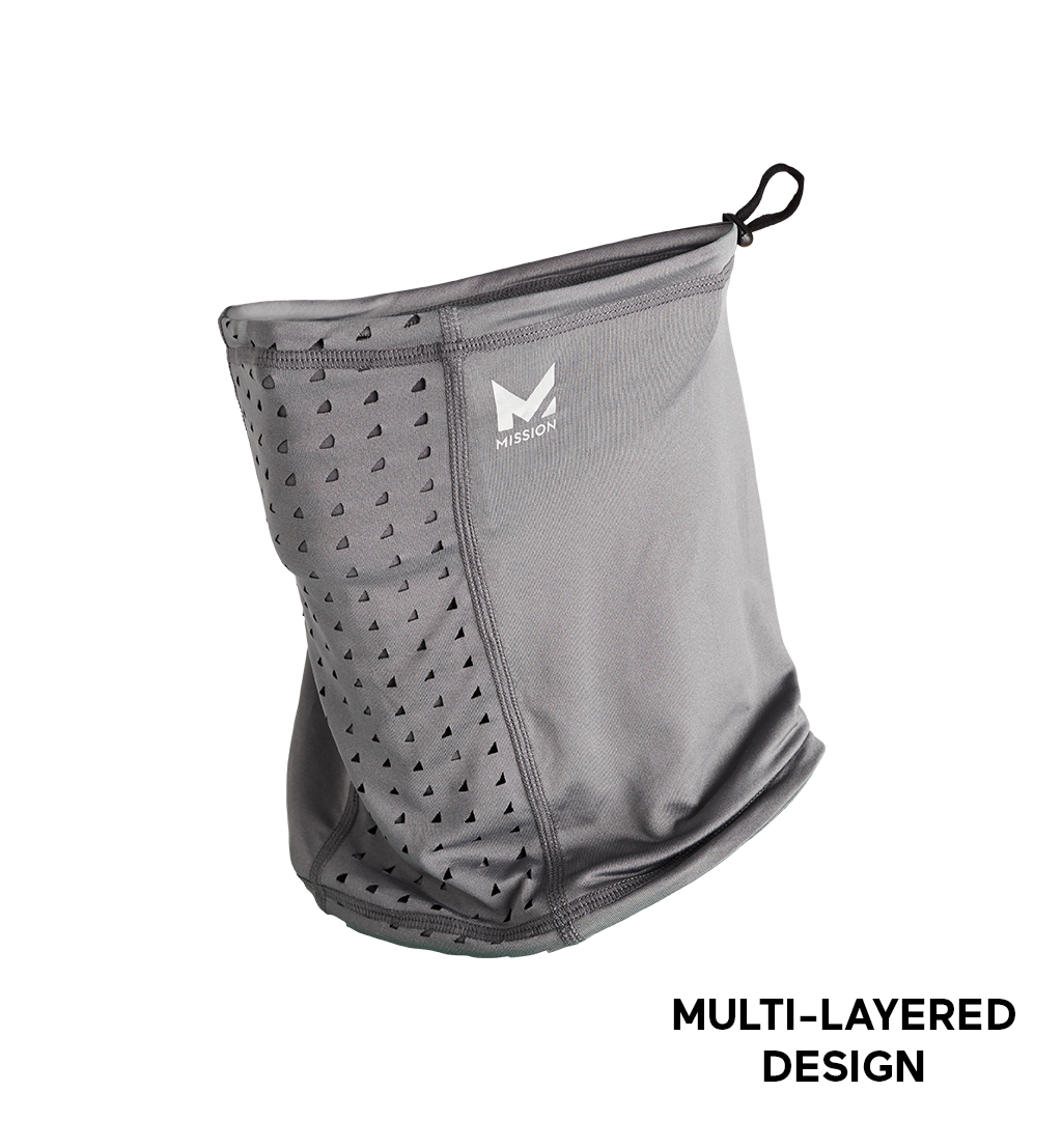 All-Season Adjustable Neck Gaiter Neck Gaiters MISSION One Size Charcoal 