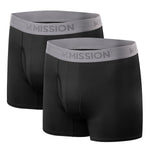 Performance Jersey Boxer Brief (2pack) Boxer Briefs MISSION S Black / Black 
