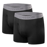 Performance Jersey Boxer Brief (2pack) Boxer Briefs MISSION S Black / Black 