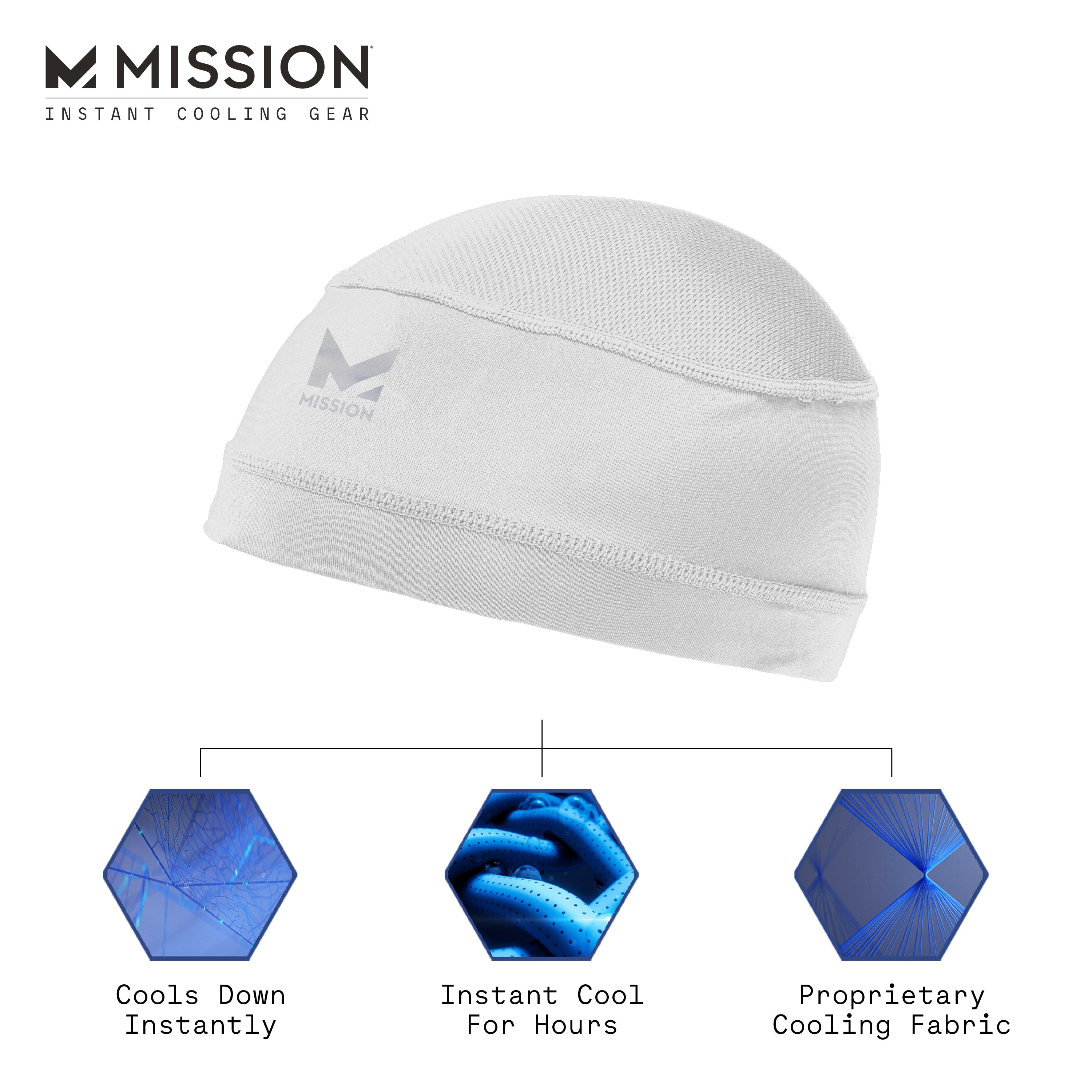 Mission Cooling Skull Cap: Helmet Liner, Running Beanie, UPF 50 Sun  Protection, for Under Helmets 