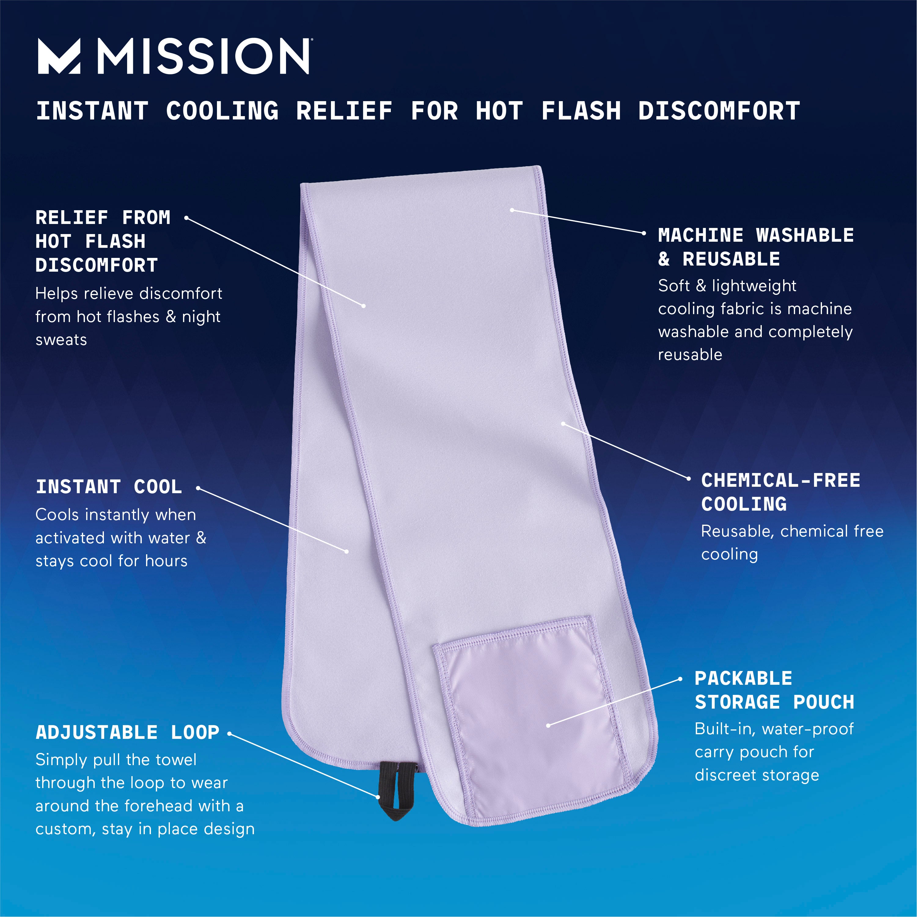 Hot Flash Relief Cooling Towel Towels MISSION   