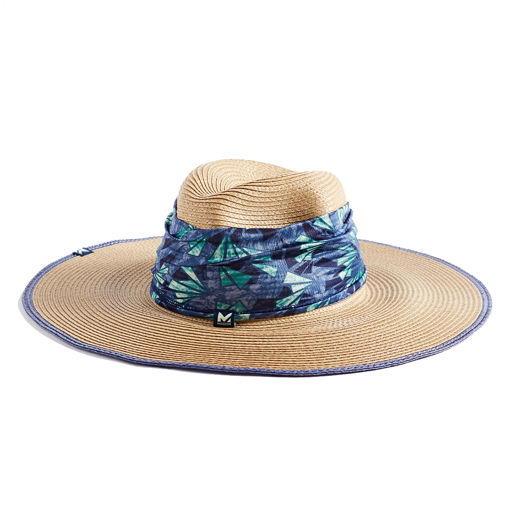 Cooling PermaStraw Hat Wide Brim Hats MISSION One Size Natural Mosaic 
