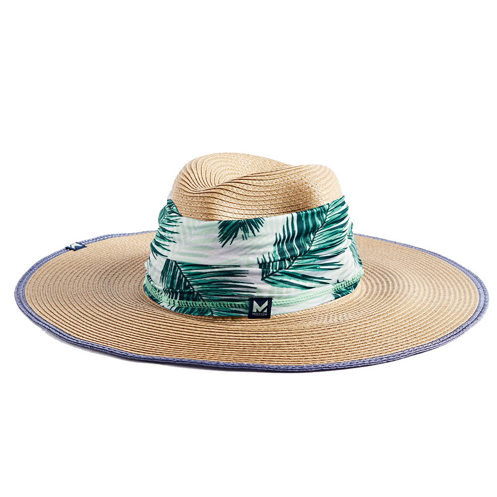 Cooling PermaStraw Hat Wide Brim Hats MISSION One Size Natural Palm 