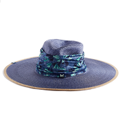 Cooling PermaStraw Hat Wide Brim Hats MISSION One Size Navy Mosaic 