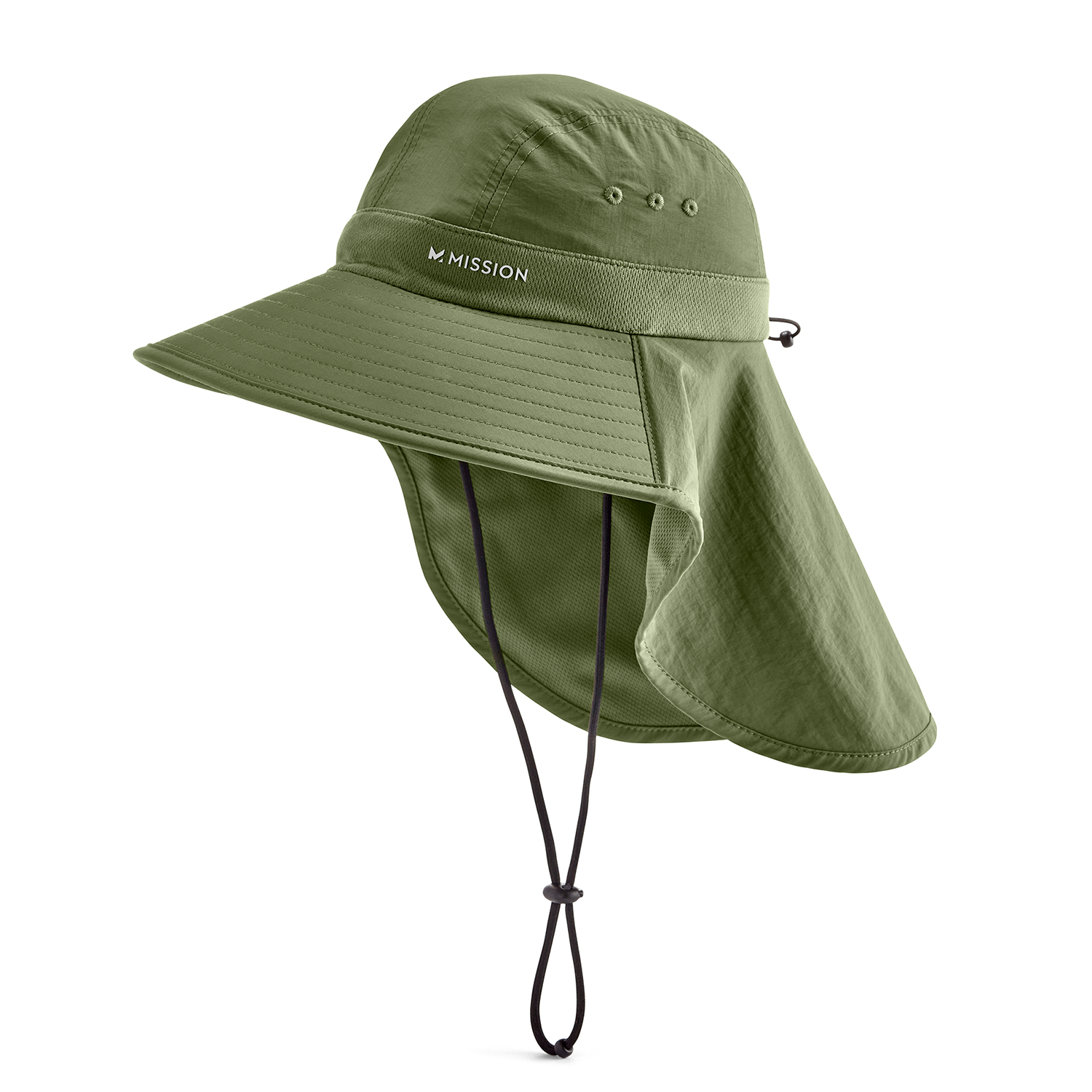 Cooling Sun Defender Hat Wide Brim Hats MISSION One Size Bronze Green 