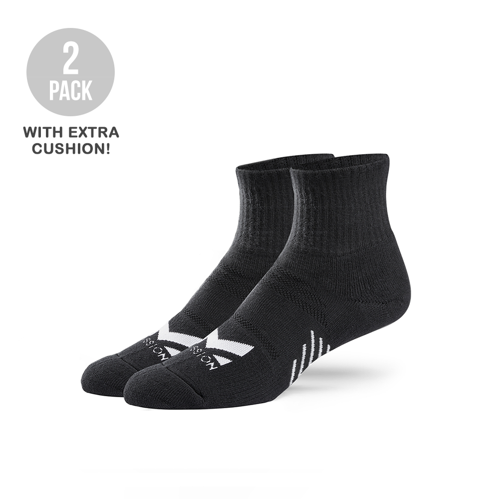 Lightweight Ankle Socks - 2 Pairs Socks MISSION Black L 