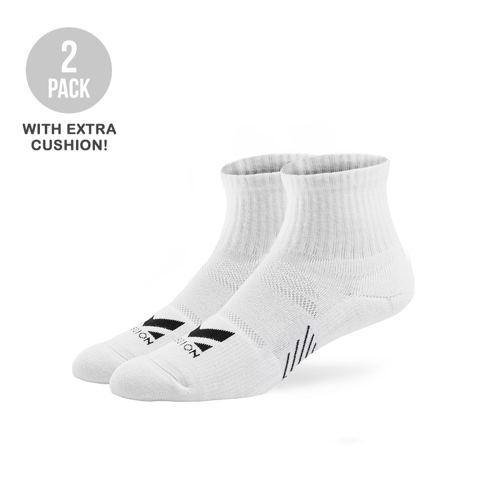 Lightweight Ankle Socks - 2 Pairs Socks MISSION White L 