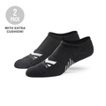 Lightweight No-Show Socks - 2 Pairs Socks MISSION Black S/M 