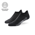 Lightweight Heel Tab Socks - 2 Pairs Socks MISSION Black M 