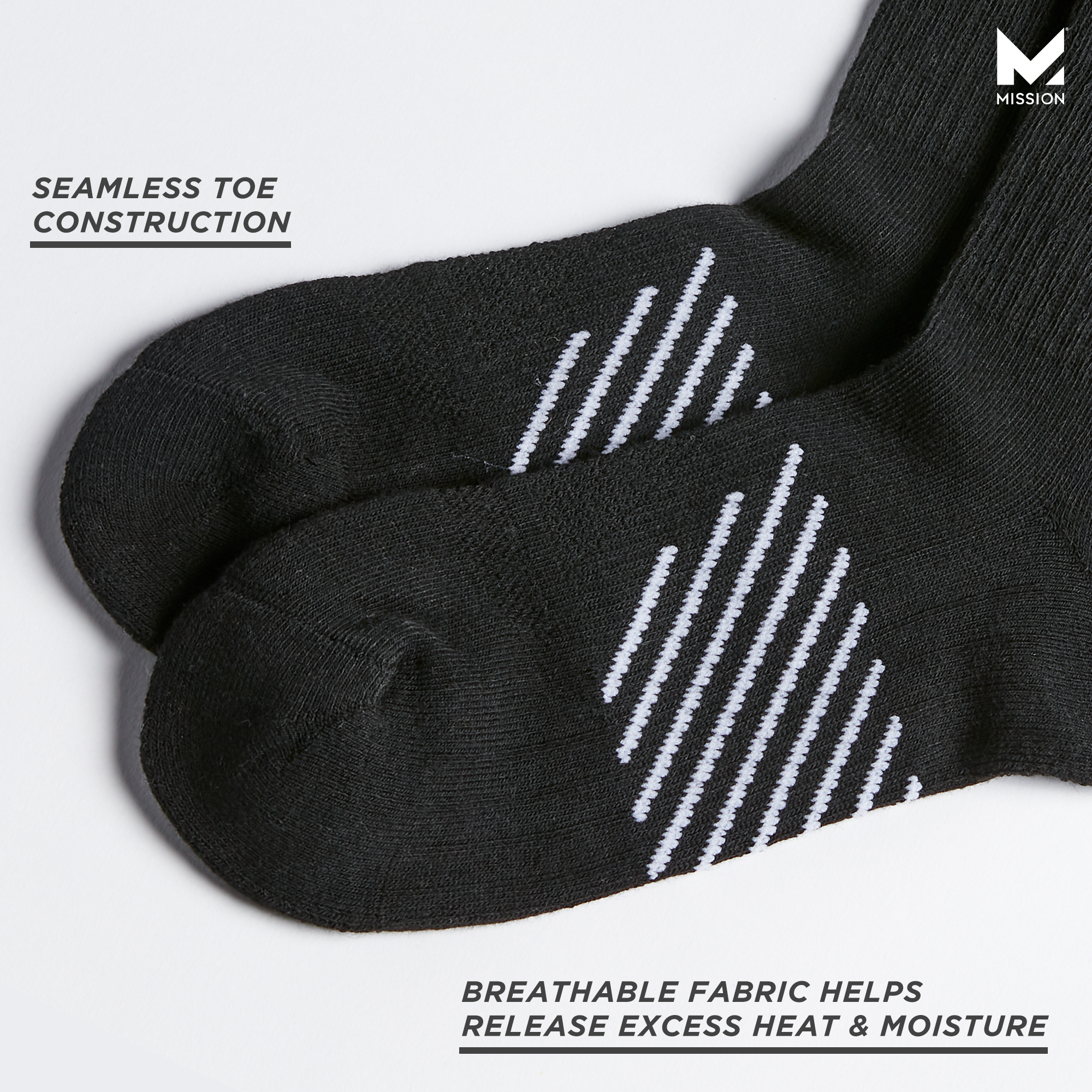 Lightweight Crew Socks - 2 Pairs Socks MISSION   