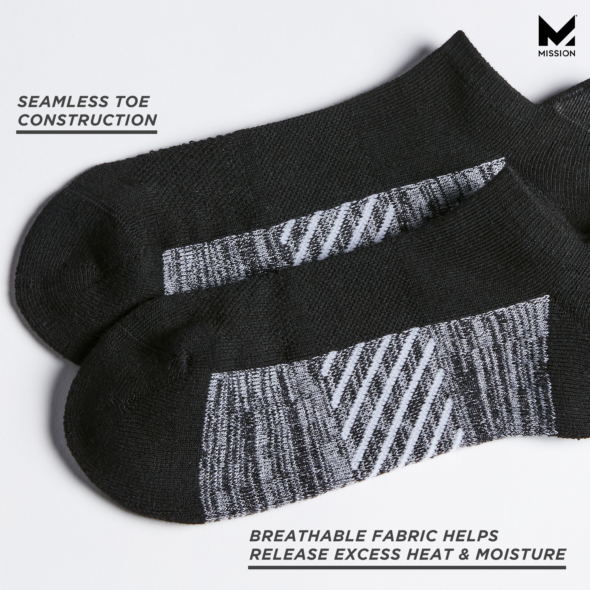 Lightweight Heel Tab Socks - 2 Pairs Socks MISSION   