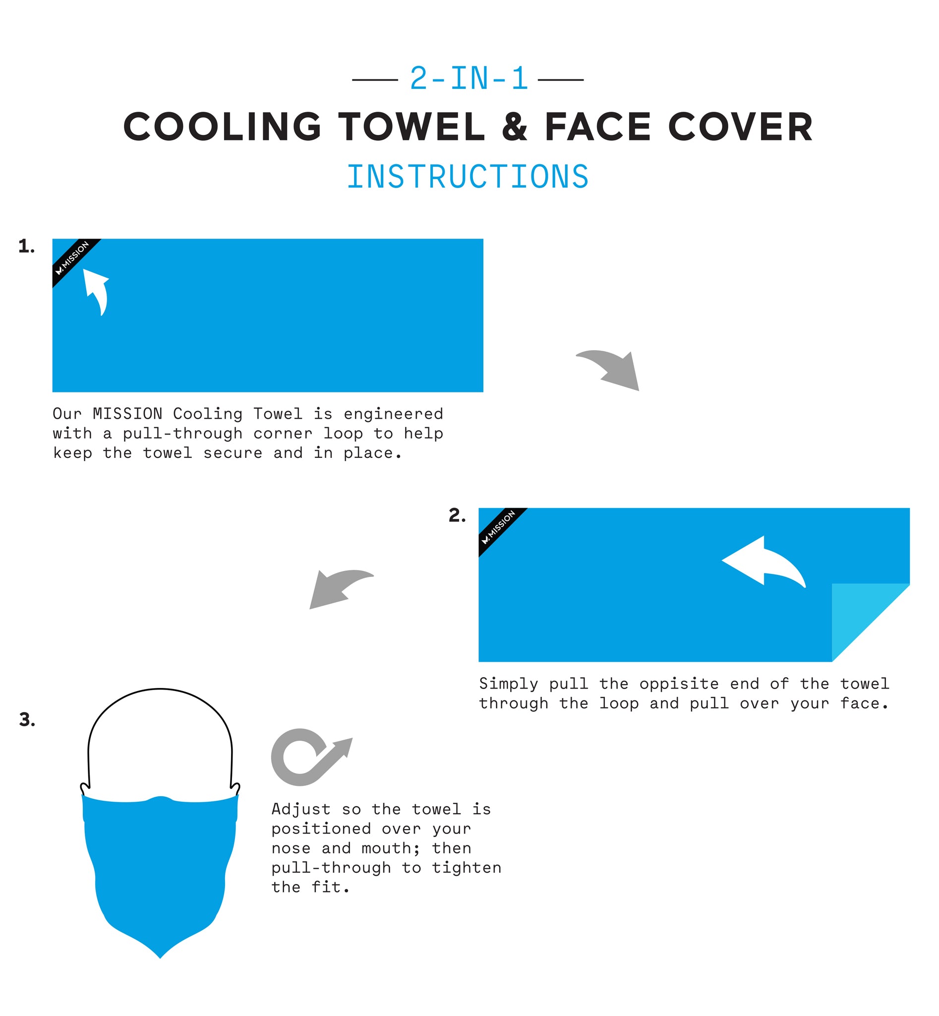 On-The-Go Cooling Towel | Mission Blue On-The-Go Cooling Towel MISSION   