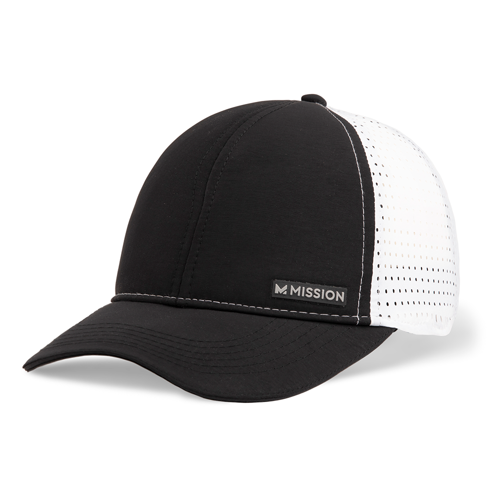 Cooling Apex Hat Caps MISSION One Size Black / White 