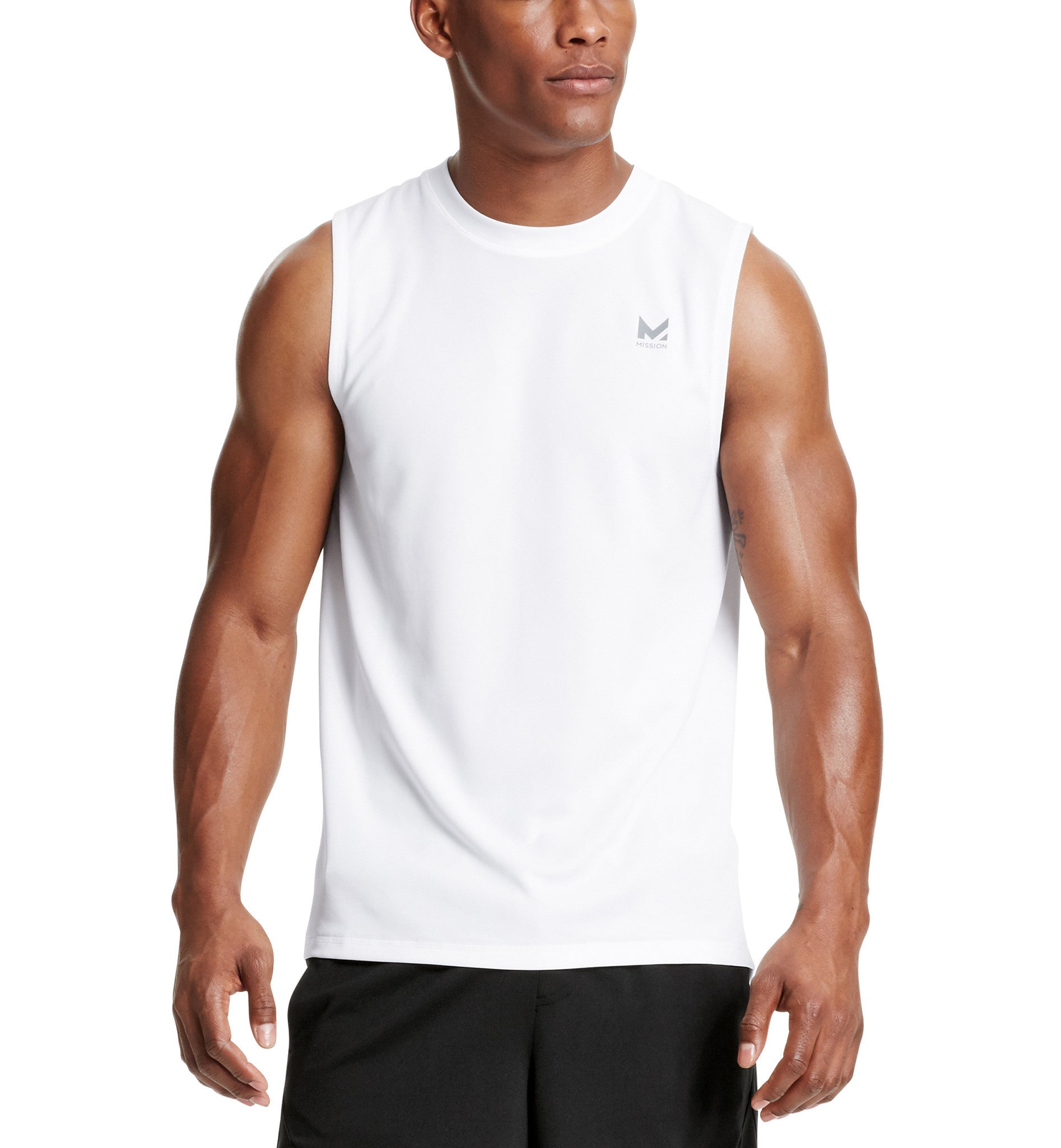 VaporActive Alpha Sleeveless T-Shirt | Bright White Shirts Mission Medium White 